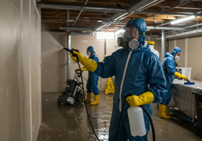 Basement Sanitization and Antimicrobial Treatment process in Thorsby, AL