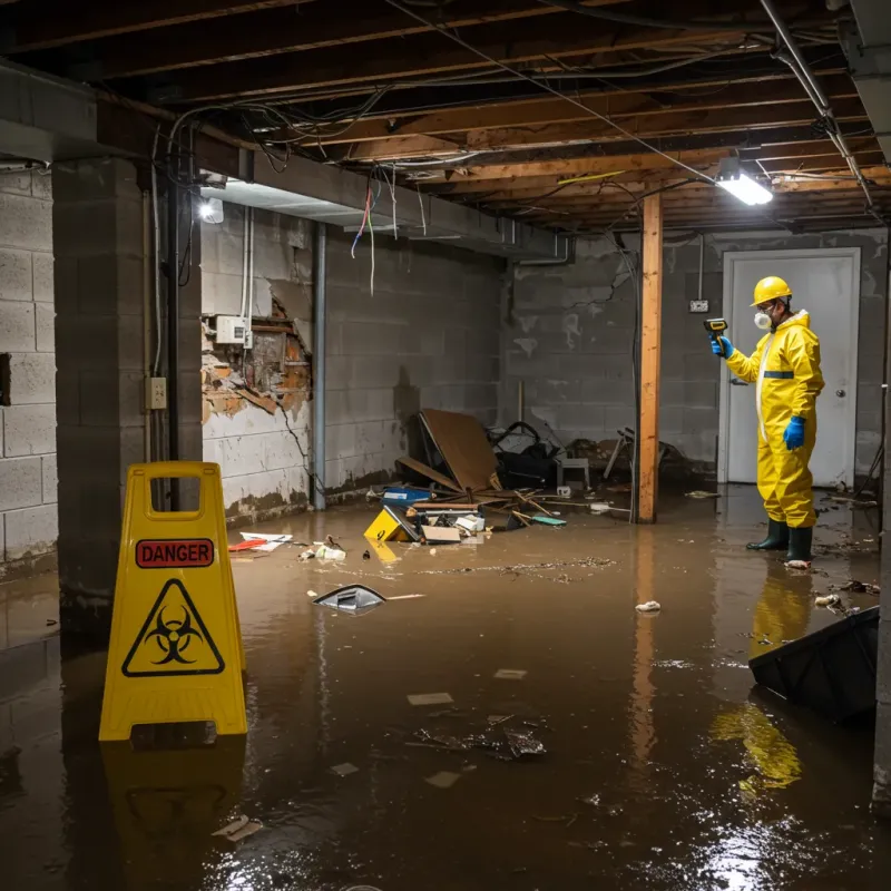 Flooded Basement Electrical Hazard in Thorsby, AL Property